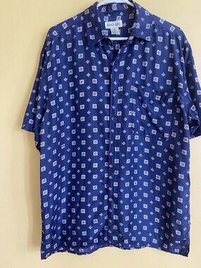 Men's Bogari 100% silk short sleeve shirt